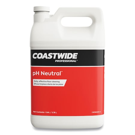 Coastwide Professional pH Neutral Daily Floor Cleaner Concentrate, Strawberry Scent, 1 gal Bottle, 4PK CW360001-A